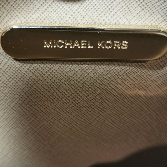 Olive/Gold Pebbled Leather Satchel/Crossbody EUC # 250 - Picture 7 of 14